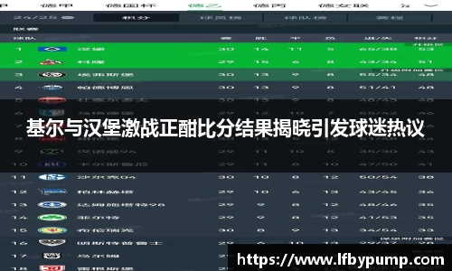 基尔与汉堡激战正酣比分结果揭晓引发球迷热议
